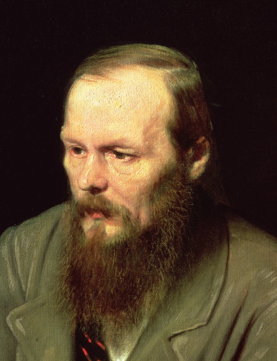 Muotokuva Fjodor Dostojevskista (1821-81) 1872 (yksityiskohta kuvasta 67923) tekijältä Vasili Grigorevich Perov