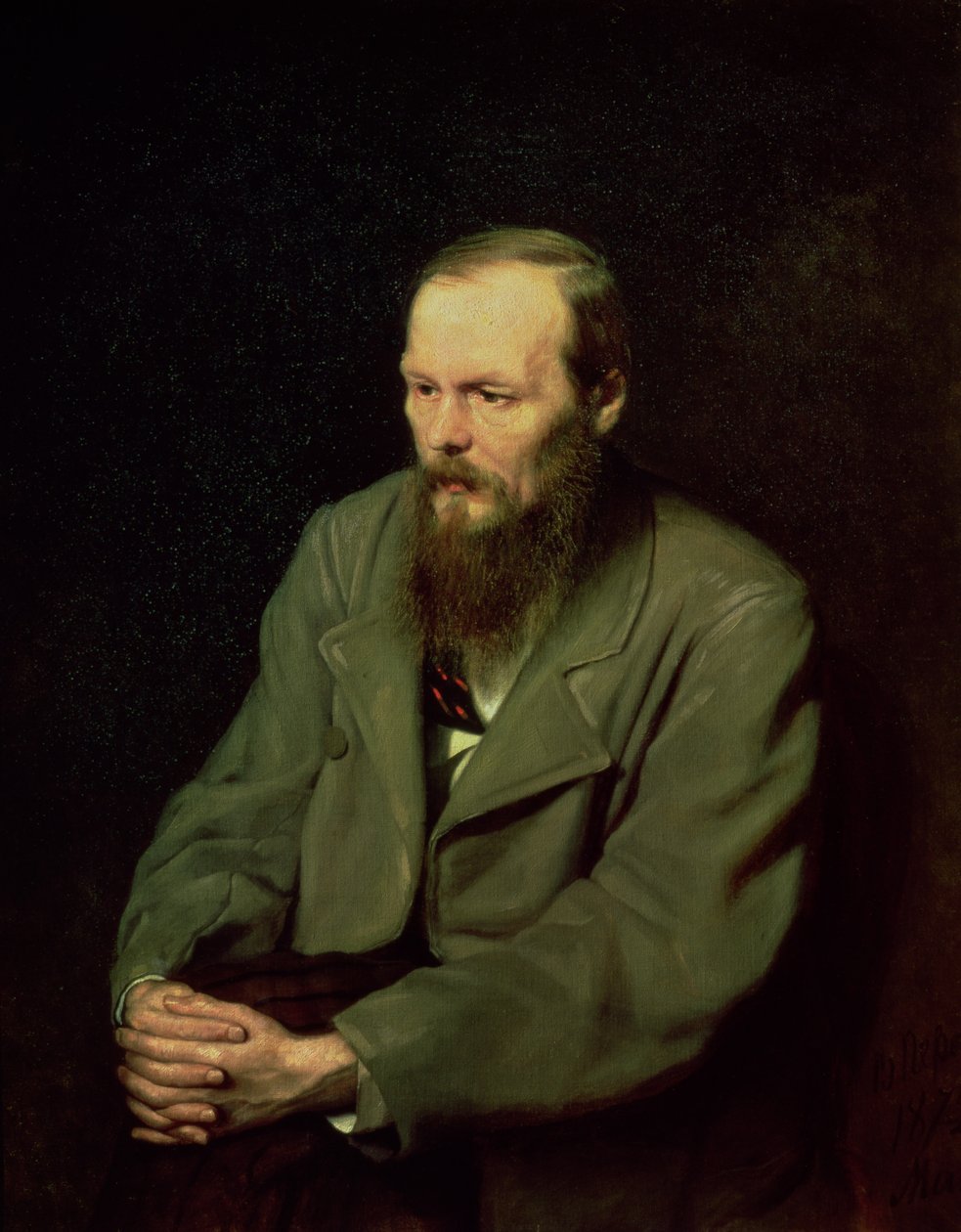 Fjodor Dostojevskin (1821-81) muotokuva 1872 tekijältä Vasili Grigorevich Perov