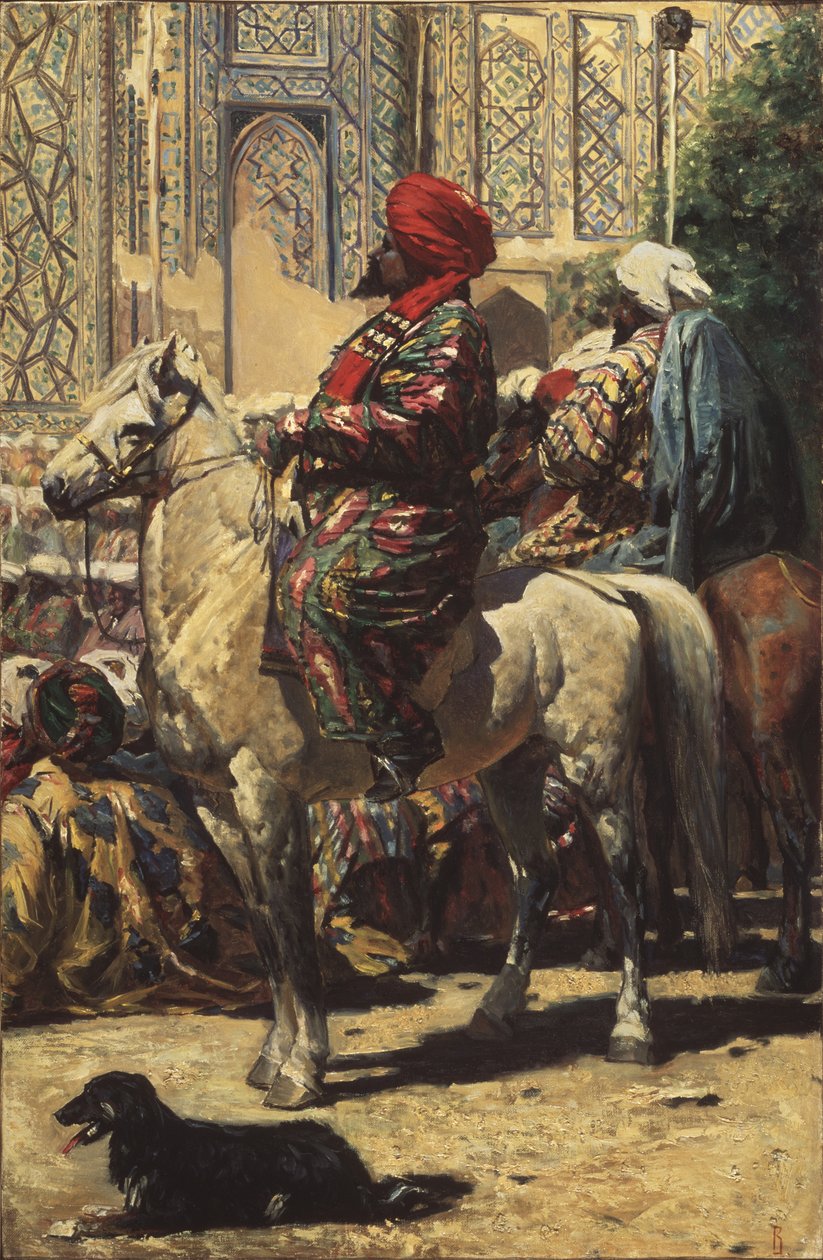 Ratsumies Samarkandissa, 1872 tekijältä Vasili Vasilievich Vereshchagin