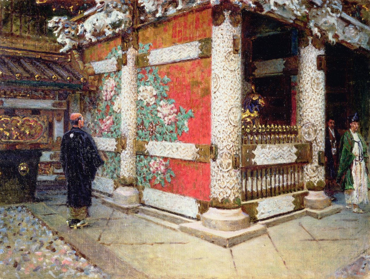 Shintolaisuuden temppeli Nikossa, Japanissa tekijältä Vasili Vasilievich Vereshchagin