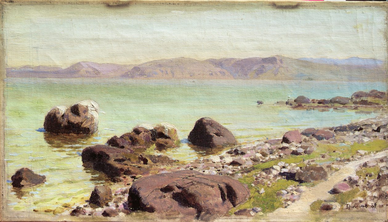 Rocky Shore, 1889 tekijältä Vasilij Dmitrievich Polenov