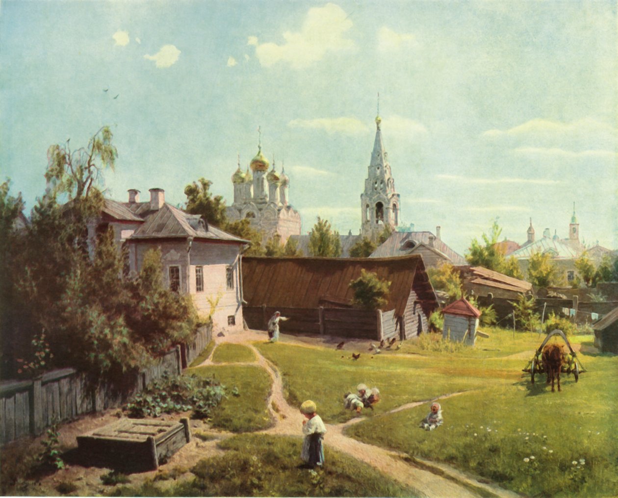 "Moskovan patio", 1878, 1965. tekijältä Vasilij Dmitrievic Polenov