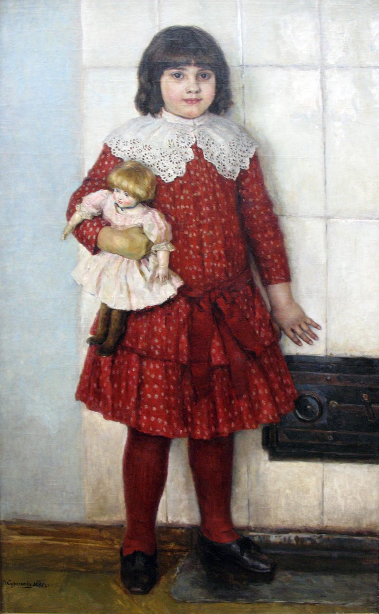Muotokuva O.V. Surikova lapsena Deutsch: Portrait von O.V. Surikova in der Kindheit In tekijältä Vasilij Ivanovic Surikov