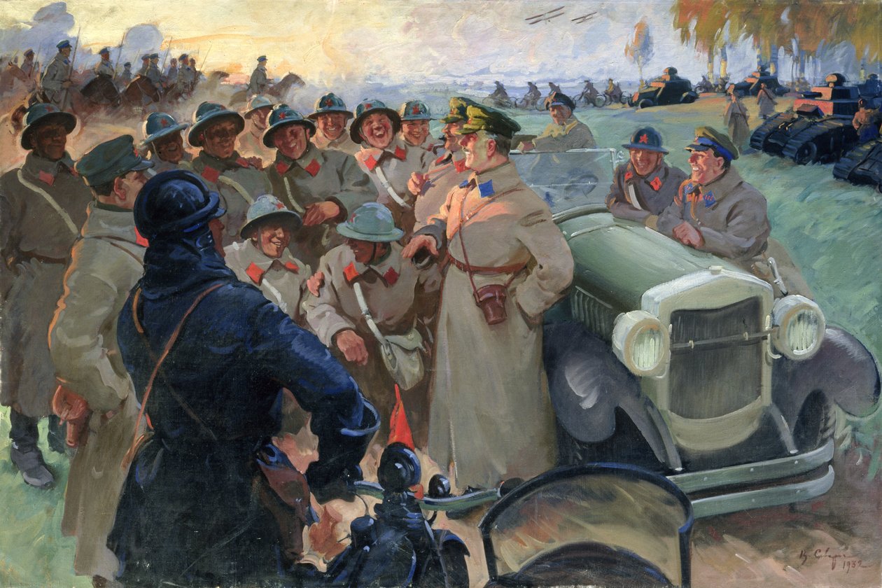 Kliment Voroshilov (1881-1969) hän ohjaa tekijältä Vasily Semyonovich Svarog