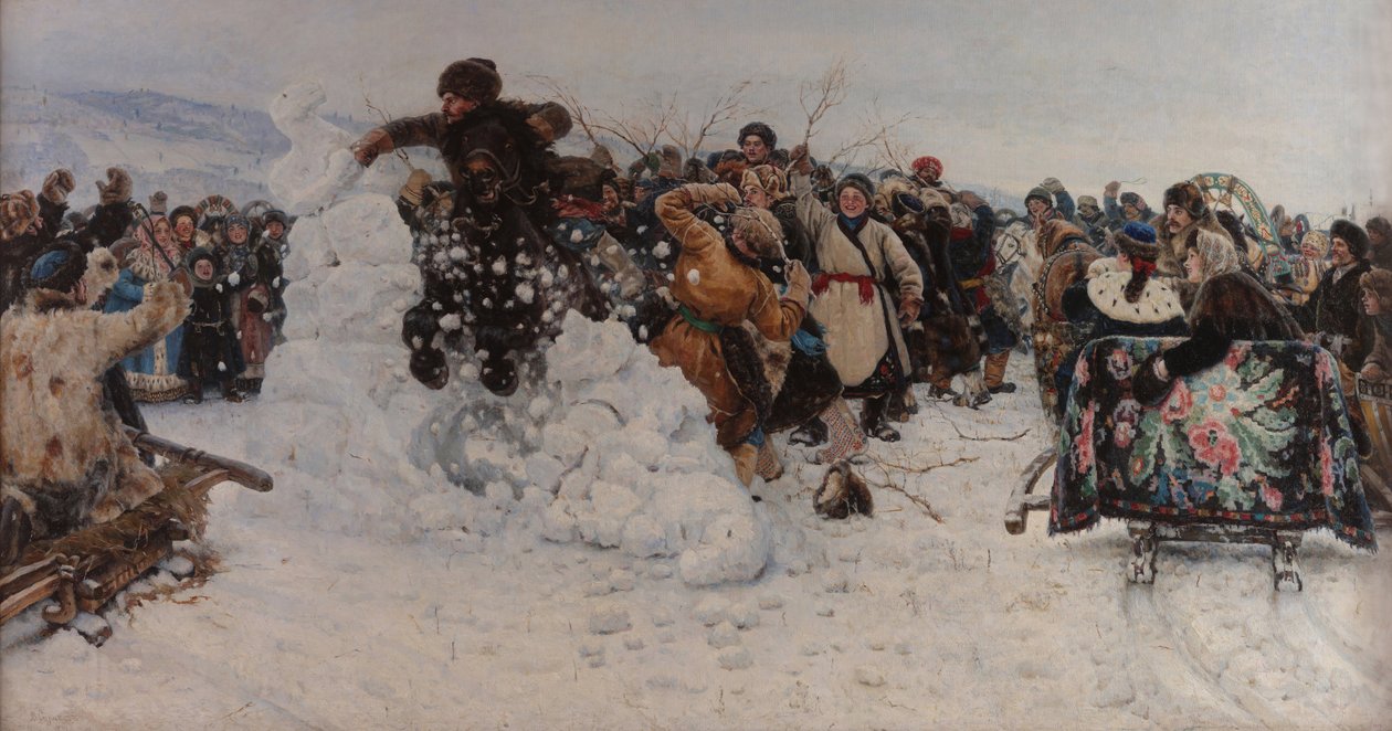 Lumikaupungin ottaminen tekijältä Vasily Surikov