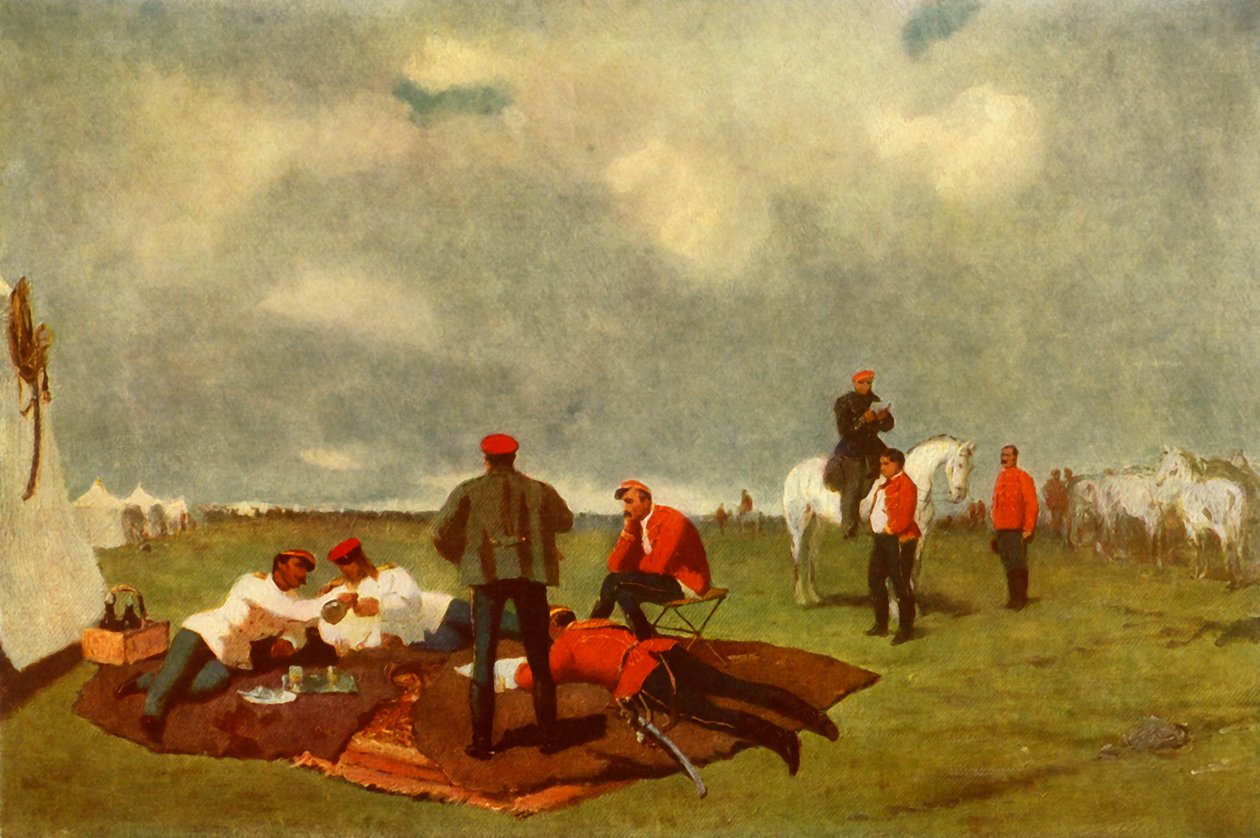 Sotilasleiri, 1800-luvun loppu, 1965. tekijältä Vasily Vereshchagin