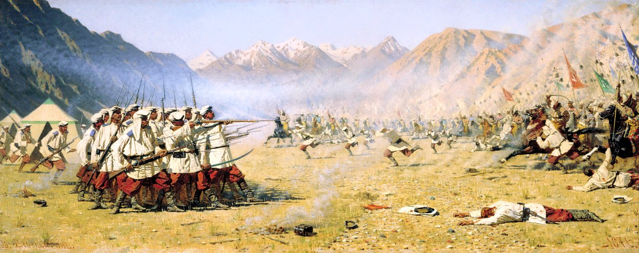 Äkillinen hyökkäys, 1871 tekijältä Vasily Vereshchagin