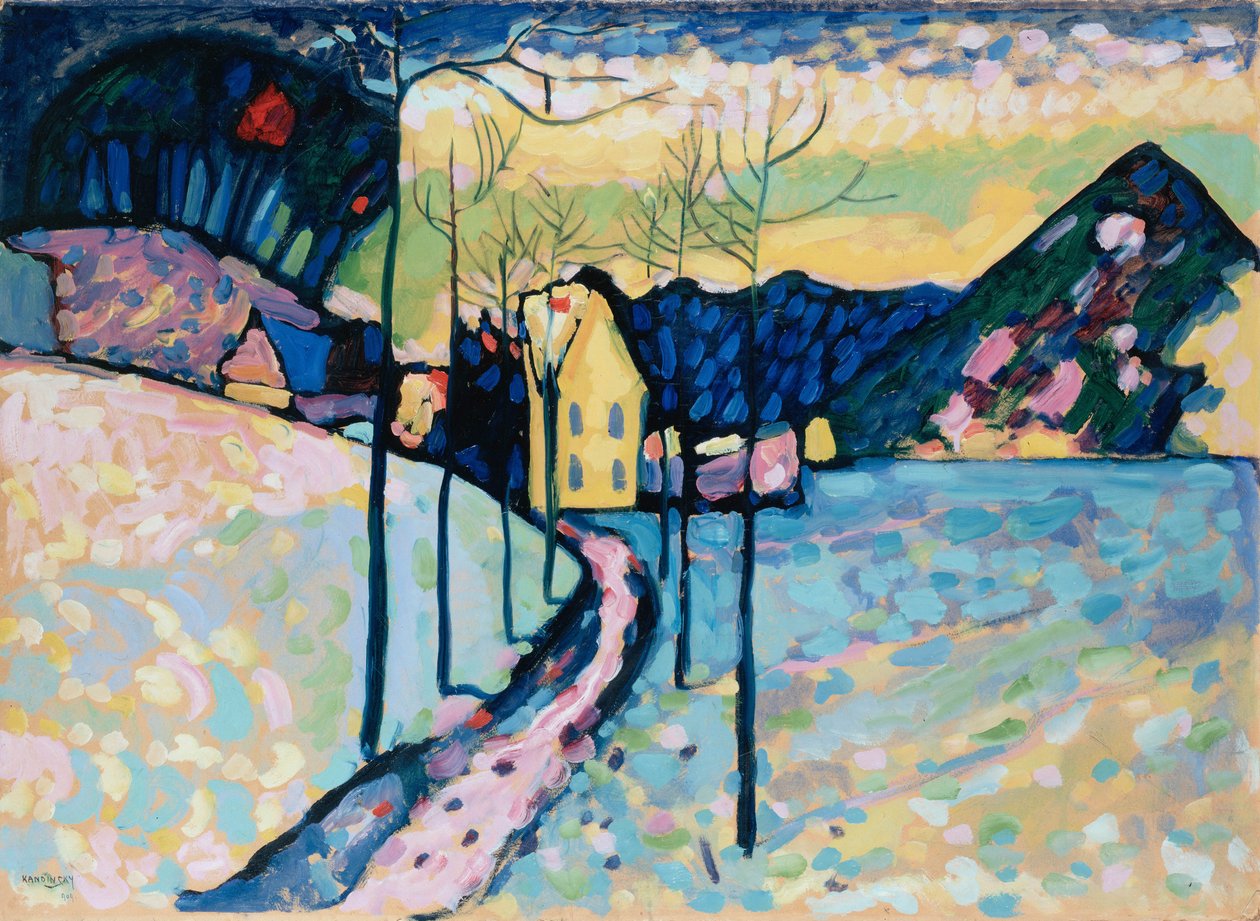 Talvimaisema, 1909. tekijältä Wassily Kandinsky