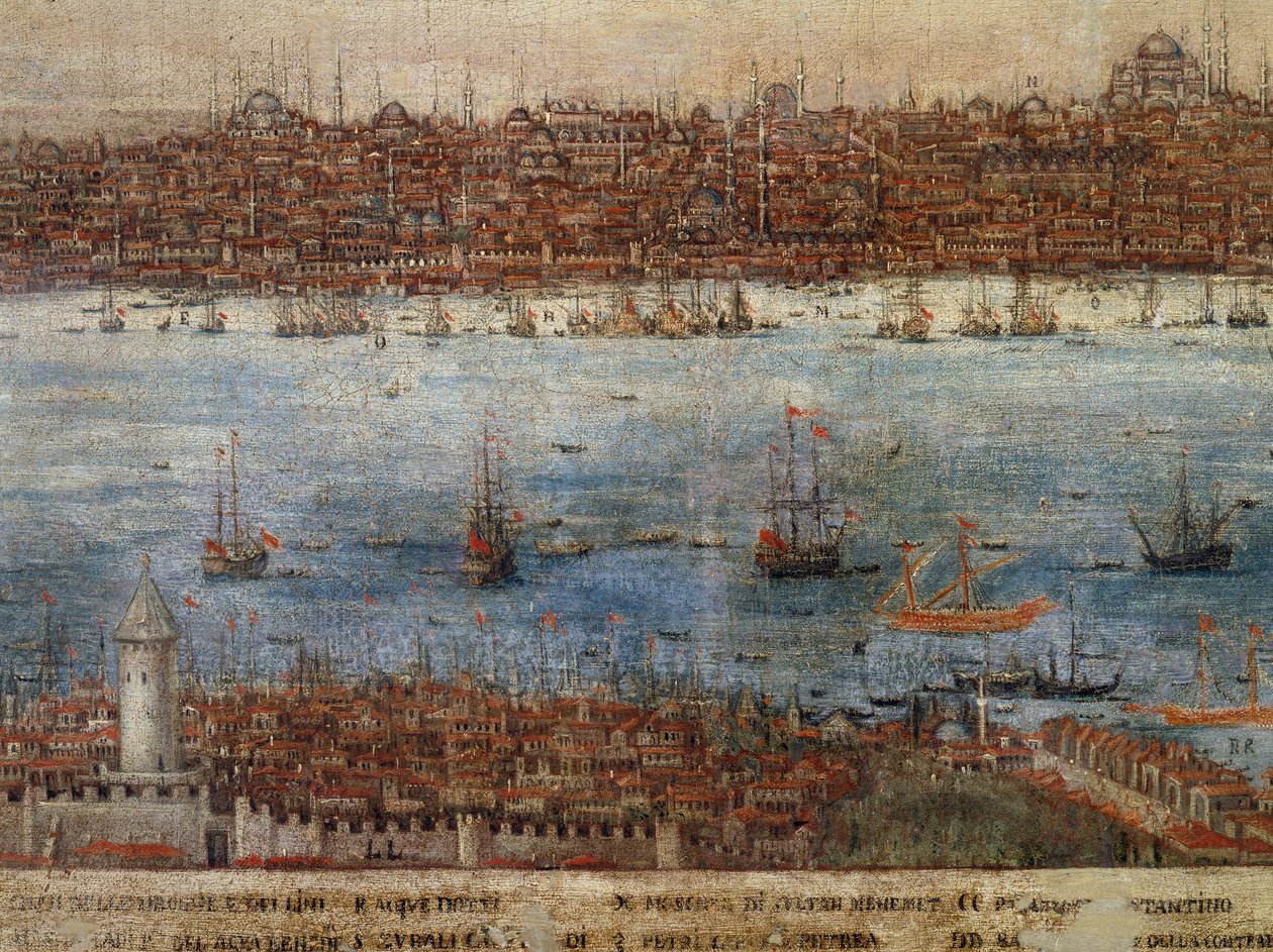 Konstantinopoli, tuntemattoman venetsialaisen taiteilijan maalaus, Turkki tekijältä Venetian School