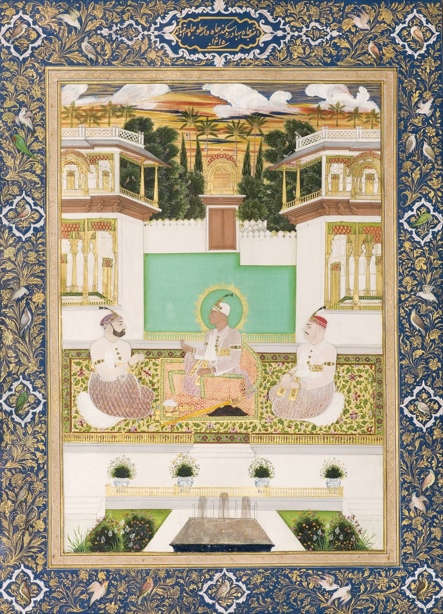 Nizam Ali Khan, Aristo Jah ja Sikander Jah, 1–3 (OPQ w & Gold on Paper) tekijältä Venkatchellam