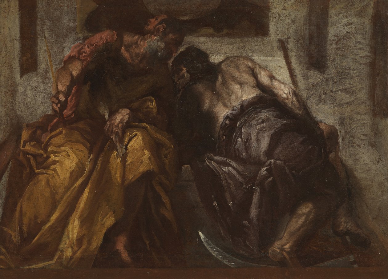 Janus ja Saturnus, noin 1730-70 tekijältä Veronese