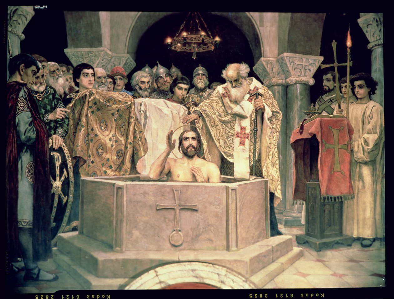 Suurruhtinas Vladimirin ristiäiset (n. 956-1015), 1885-96 (seinämaalaus) tekijältä Victor Mikhailovich Vasnetsov