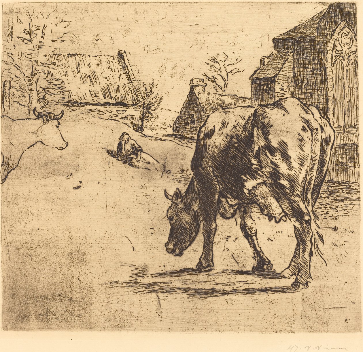 Lehmä (La Vache) tekijältä Victor Alfred Paul Vignon