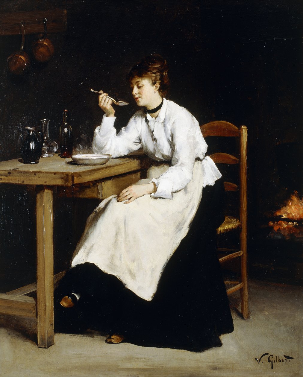 Nuotion äärellä, tekijältä Victor Gabriel Gilbert