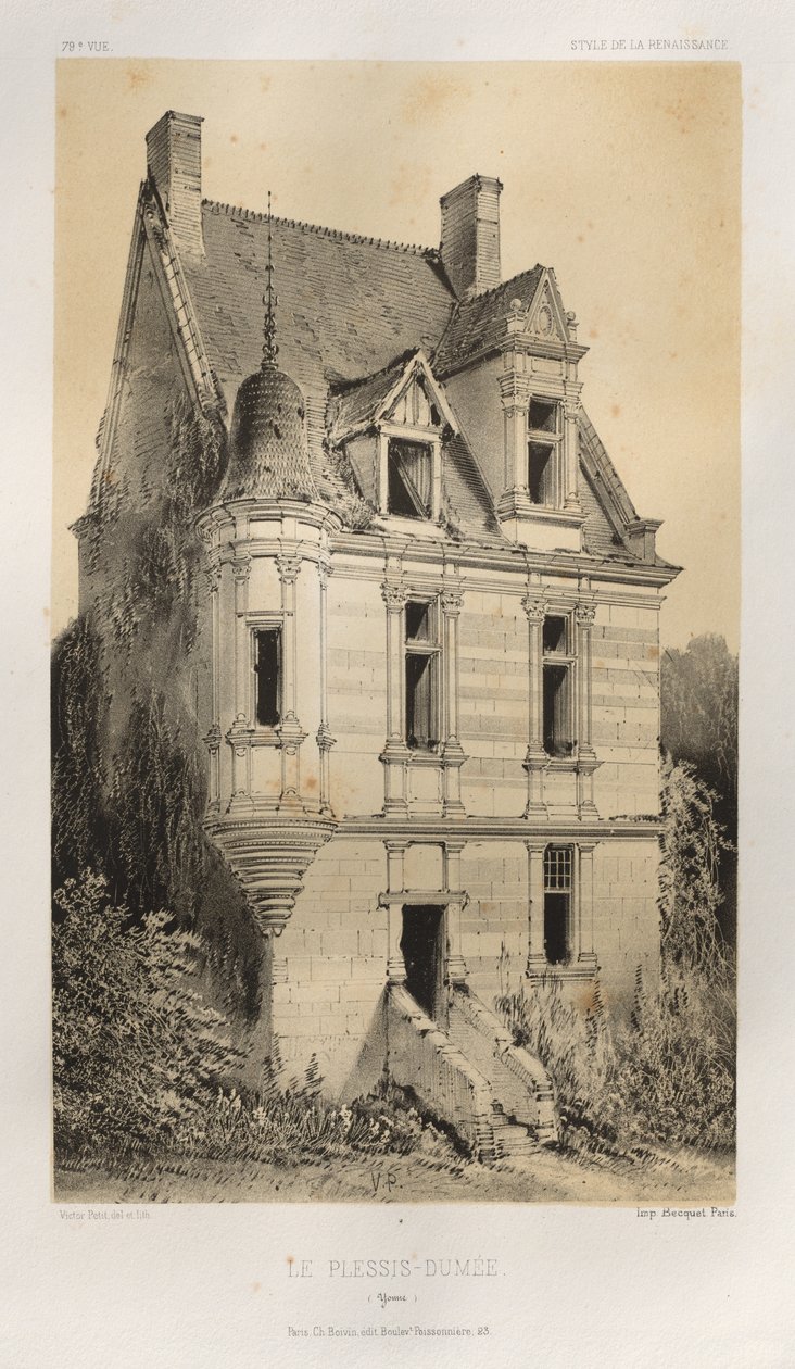...pl. 79, Le Plessis-Dumée Yonne, 1860. tekijältä Victor Petit
