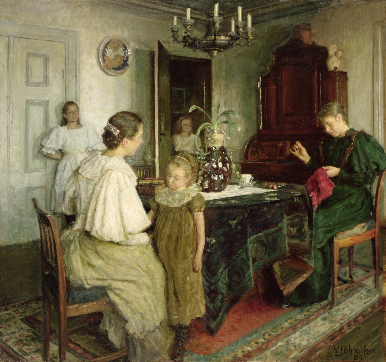 Taiteilijan perhe, 1895 tekijältä Viggo Johansen