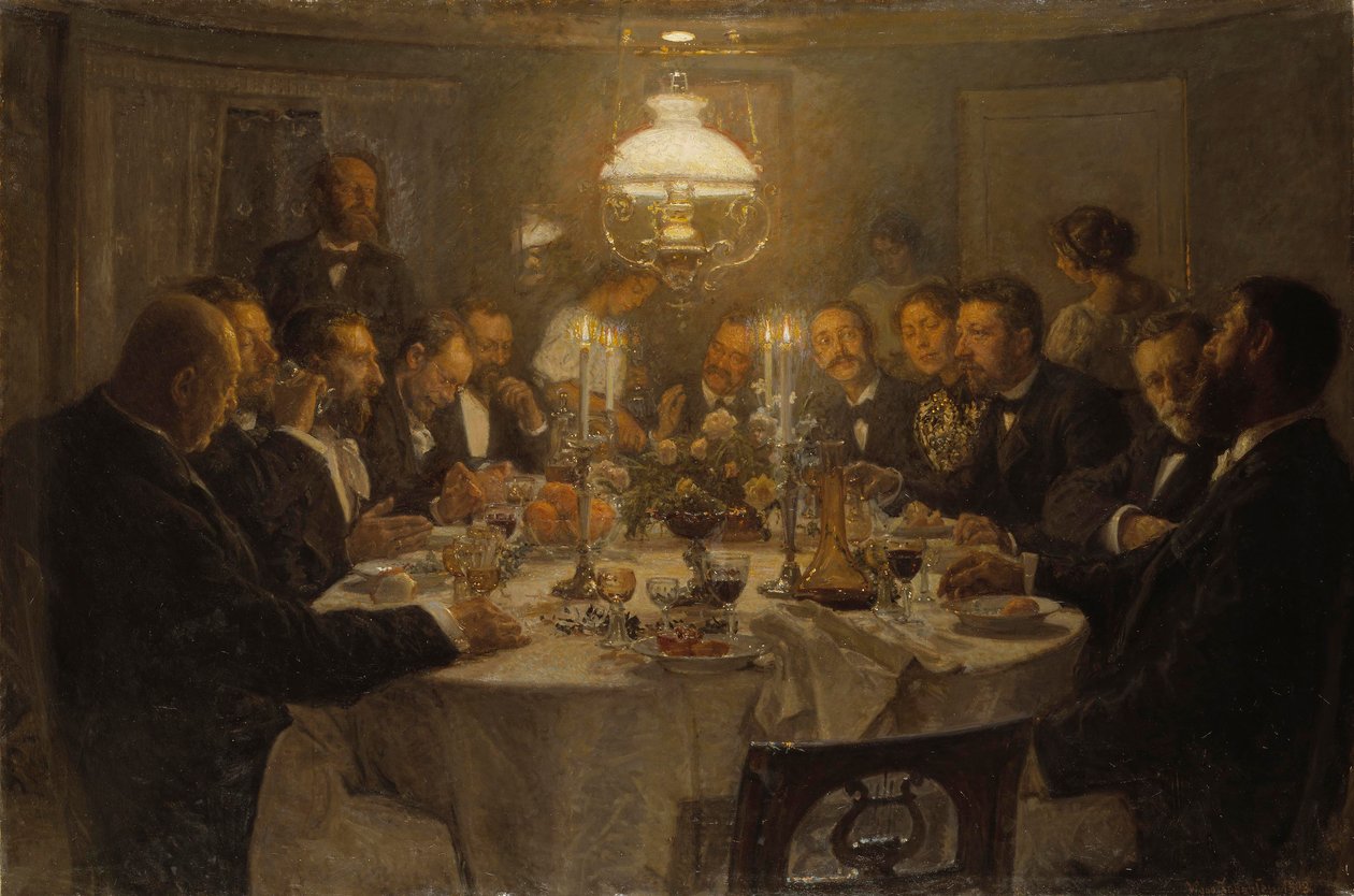 Taiteilijoiden kokoontuminen, 1903 tekijältä Viggo Johansen