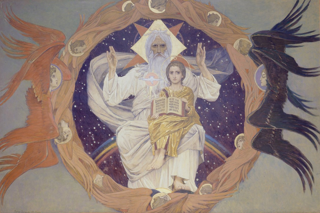 Pyhä kolminaisuus Otechestvo, 1907 tekijältä Viktor Mikhaylovich Vasnetsov