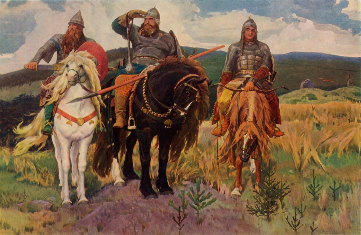 The Warriors, 1898, 1965. tekijältä Viktor Mikhaylovich Vasnetsov