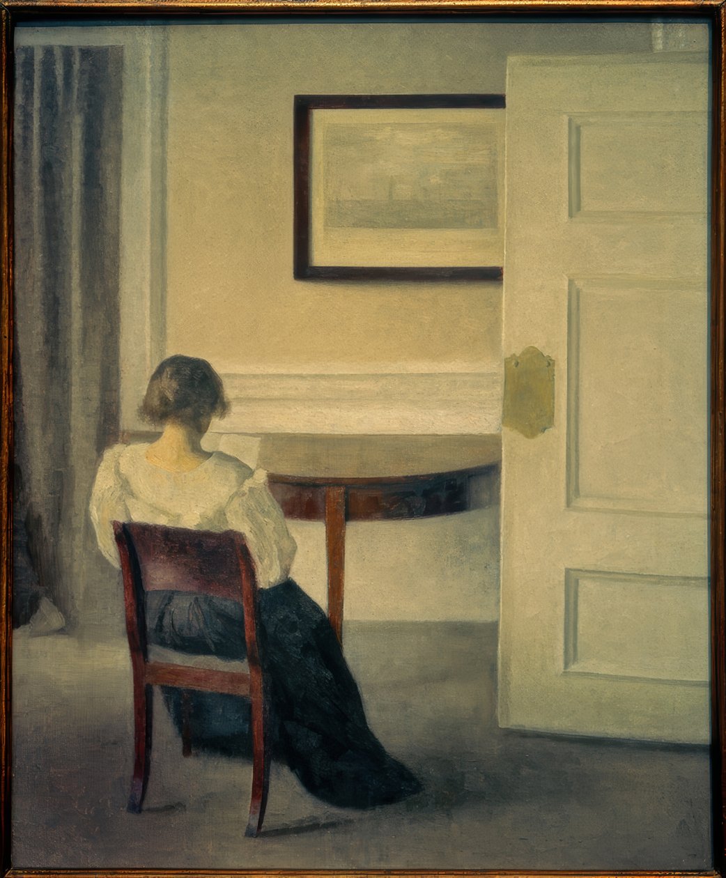 Sisustus, 1893 tekijältä Vilhelm Hammershoi