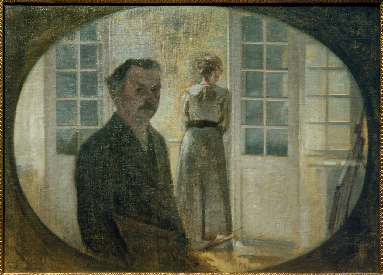 Taiteilija ja hänen vaimonsa tekijältä Vilhelm Hammershoi