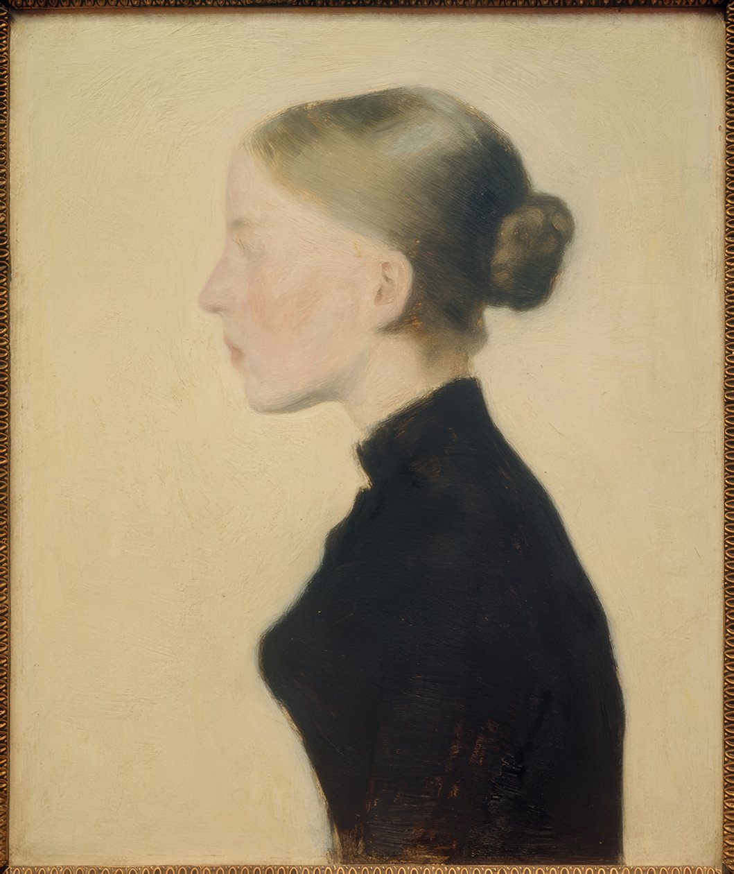 Nuori sairas tyttö tekijältä Vilhelm Hammershoi