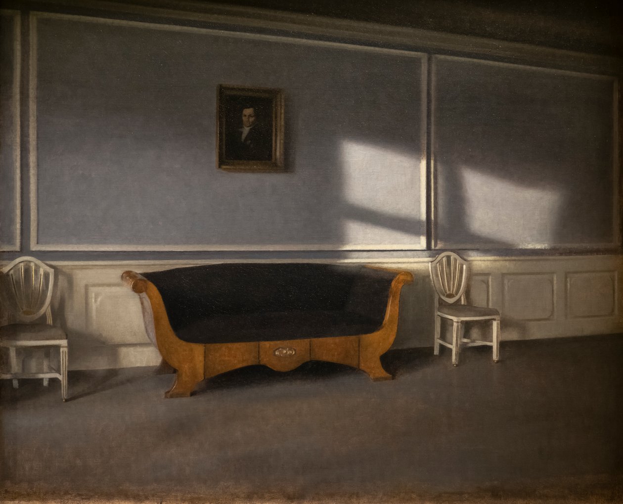 Aurinkoinen rayson olohuoneessa, III tekijältä Vilhelm Hammershoi