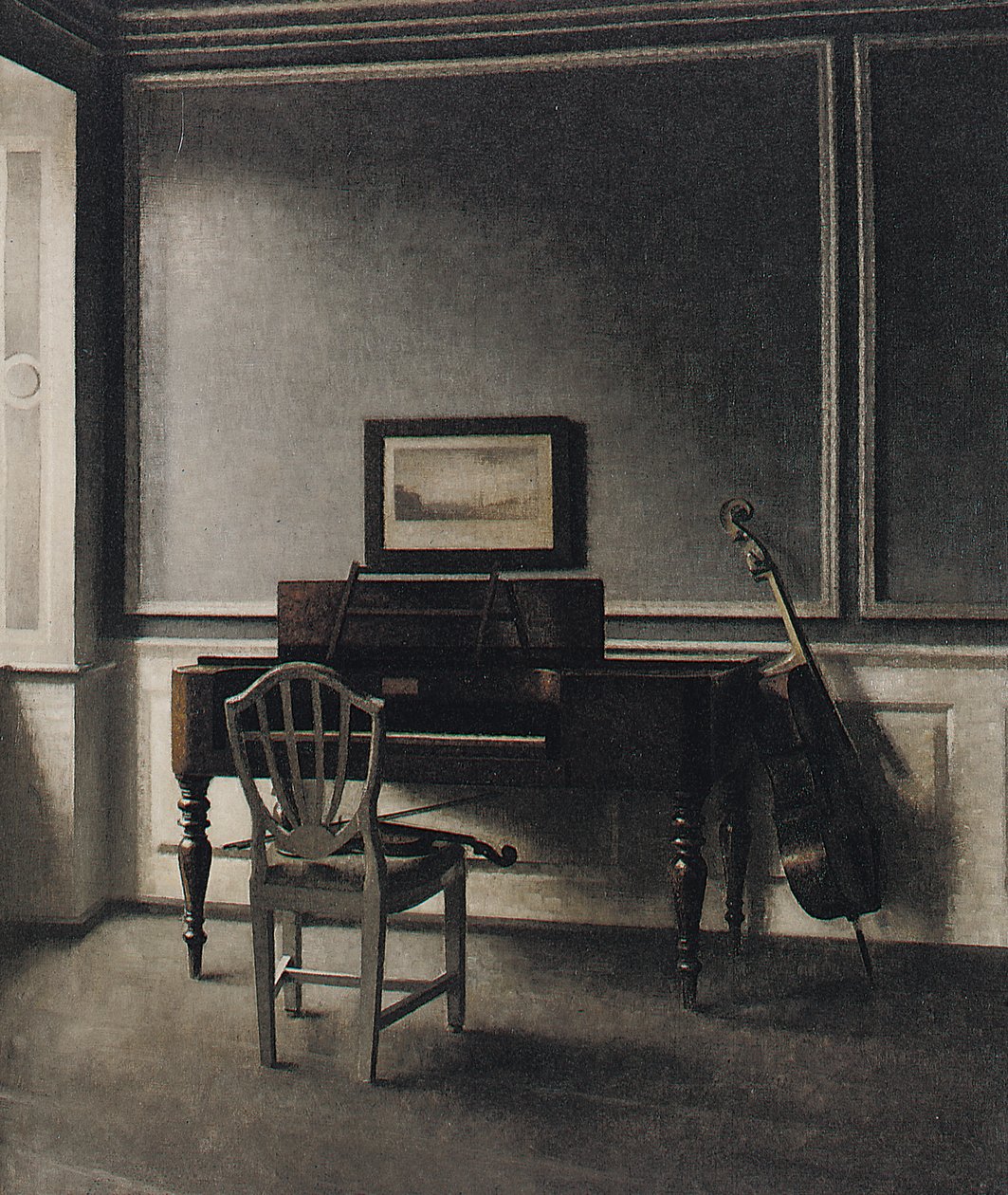 Vanha Piano. Strandgade 30, 1907 tekijältä Vilhelm Hammershoi