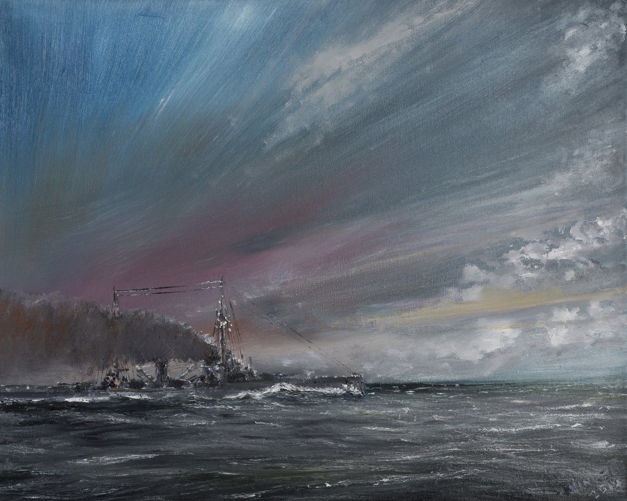 Moltke osallistuu skagerrakin taisteluun 1916, 2014, tekijältä Vincent Alexander Booth