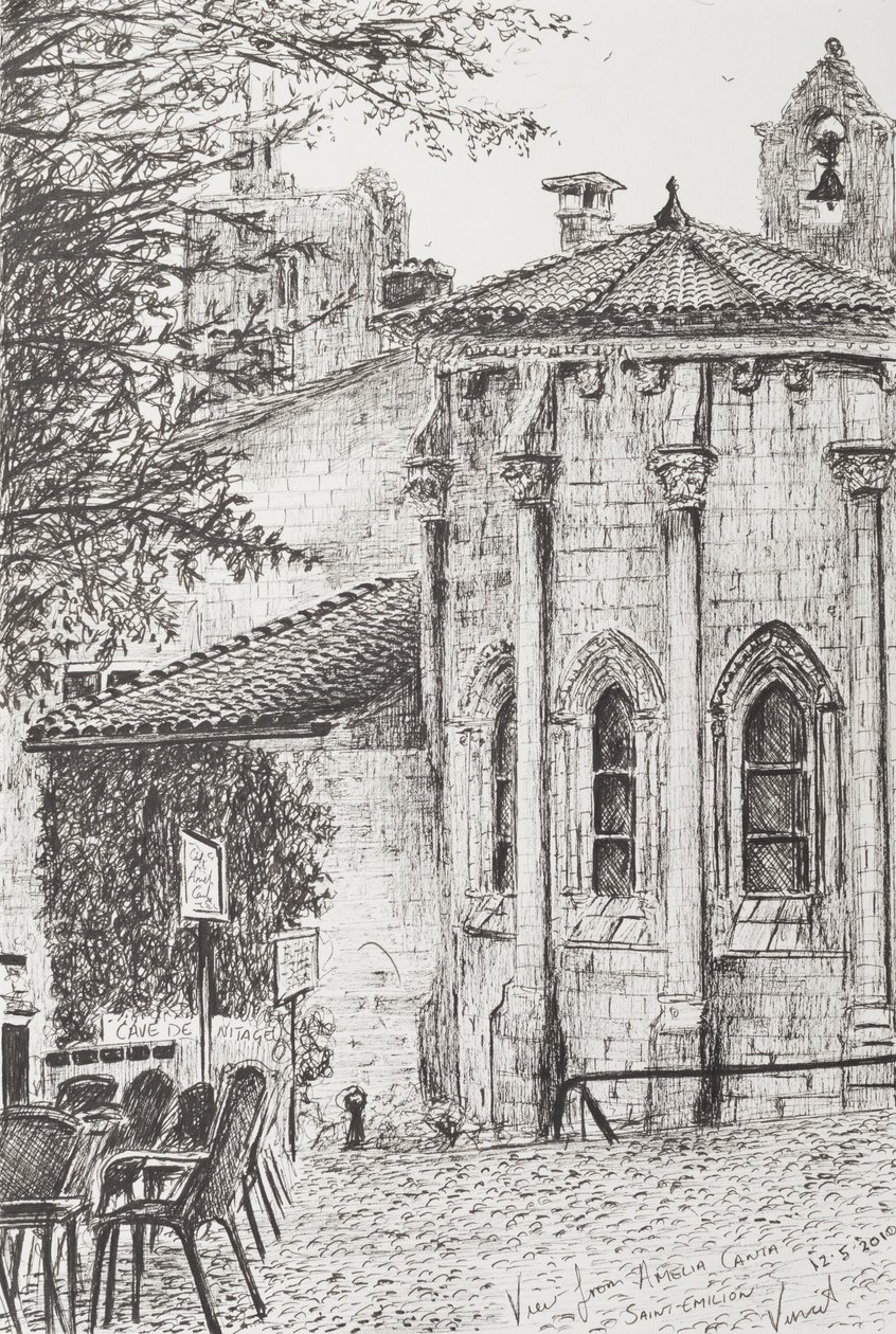 Saint Emilion Ranska, 2010, (muste paperille) tekijältä Vincent Alexander Booth
