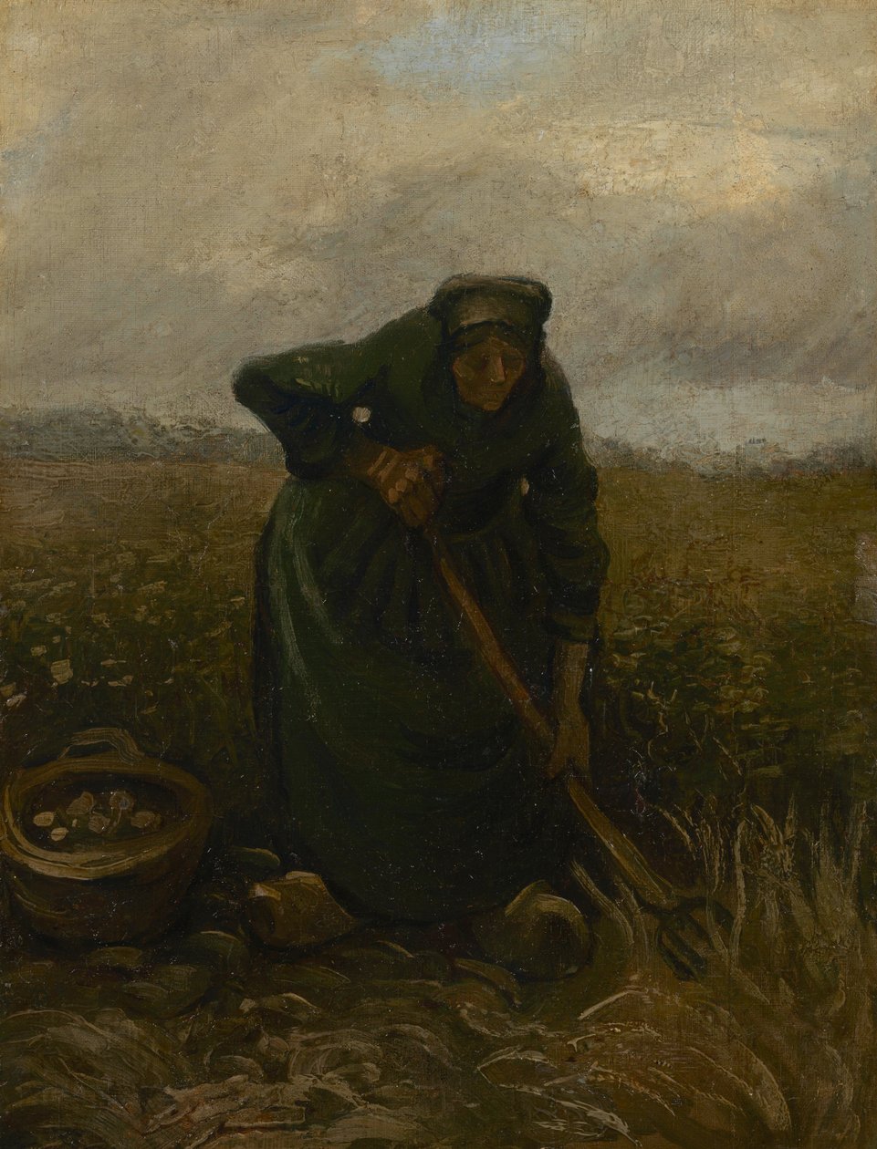 Nainen nostaa perunoita tekijältä Vincent van Gogh