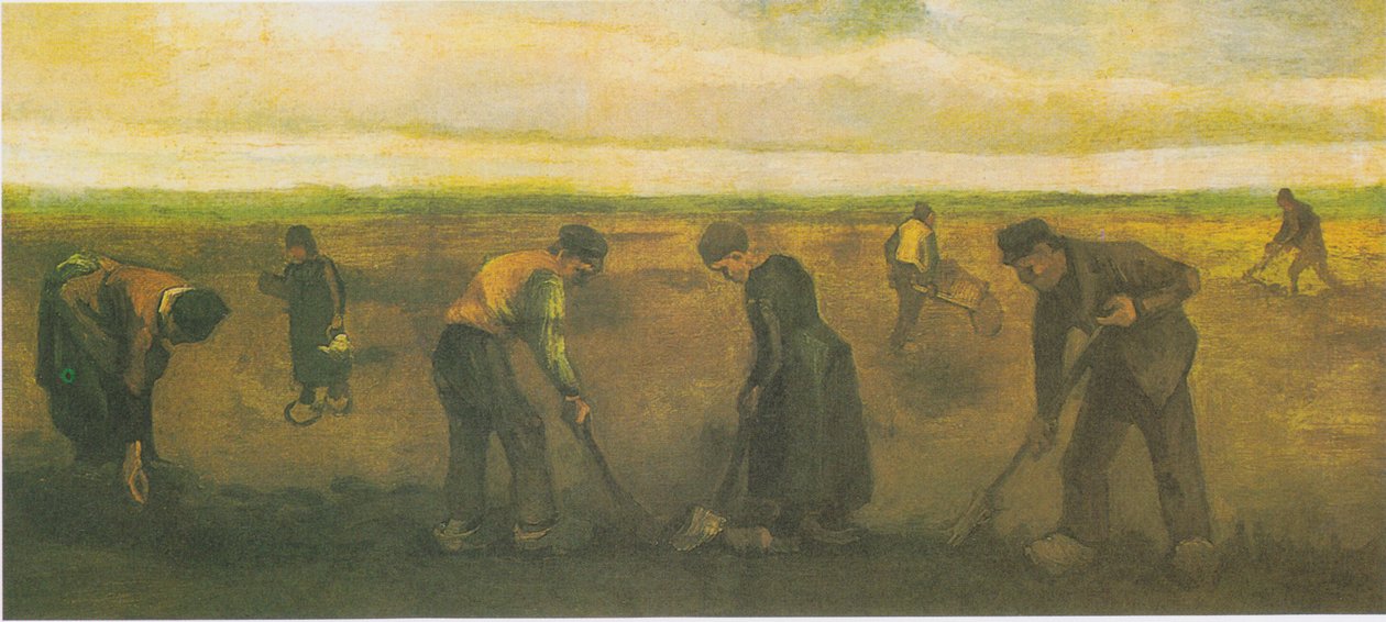 Talonpojat istuttavat perunoita tekijältä Vincent van Gogh