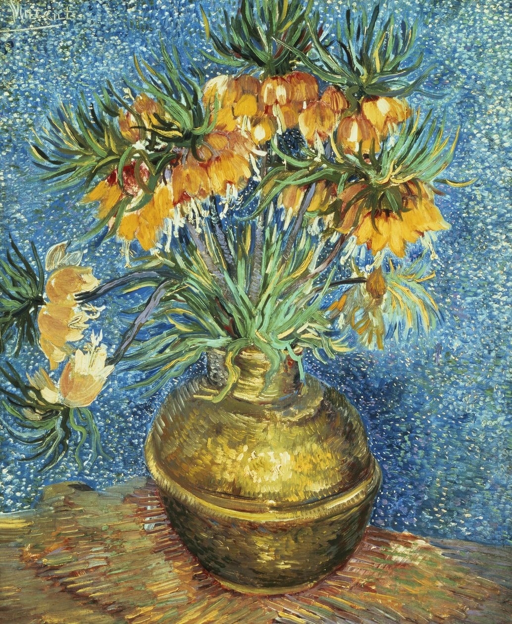 Kruunun keisarilliset fritillarit kuparimaljakossa, 1886 tekijältä Vincent van Gogh