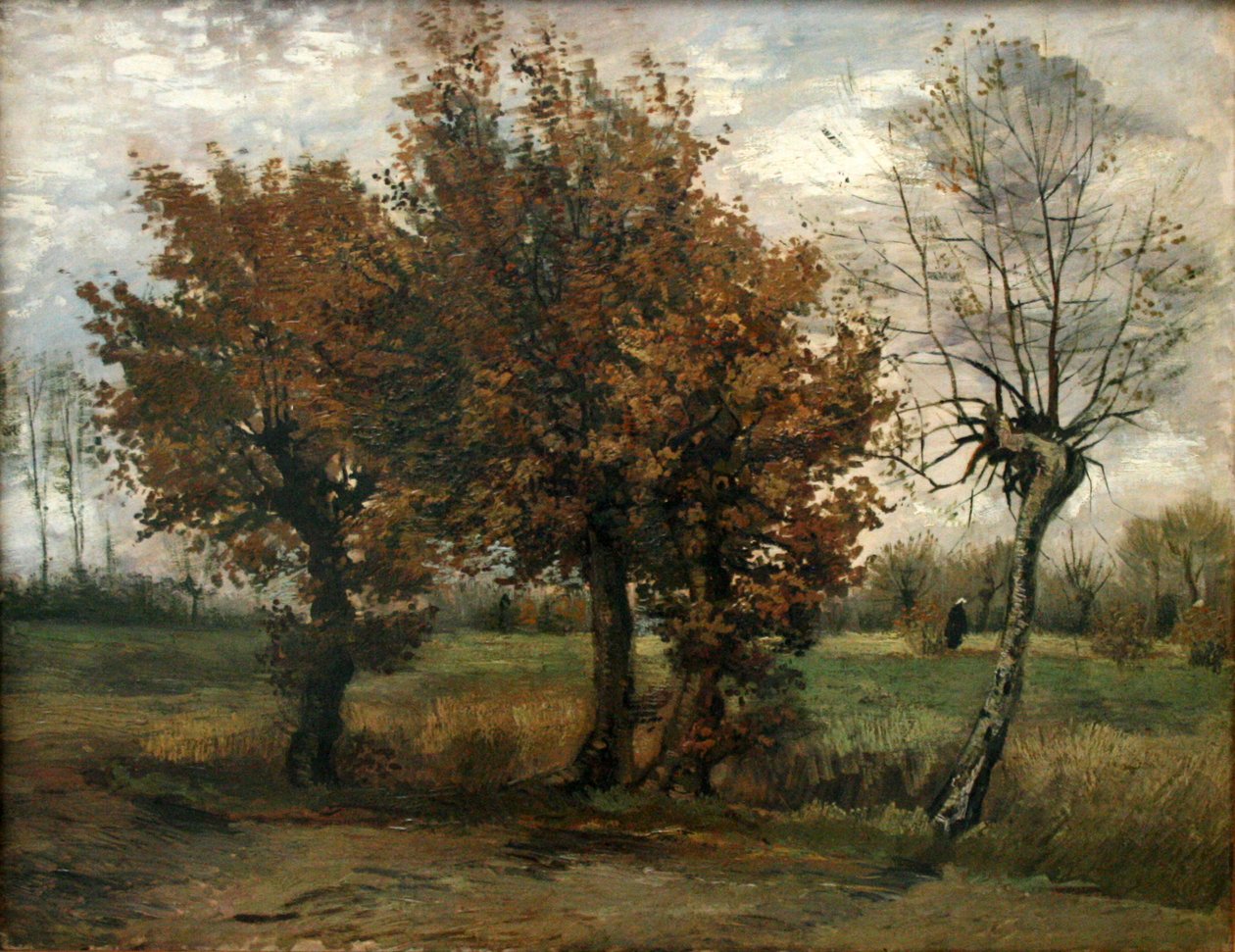 Herbstlandschaft mit vier Bäumen tekijältä Vincent van Gogh