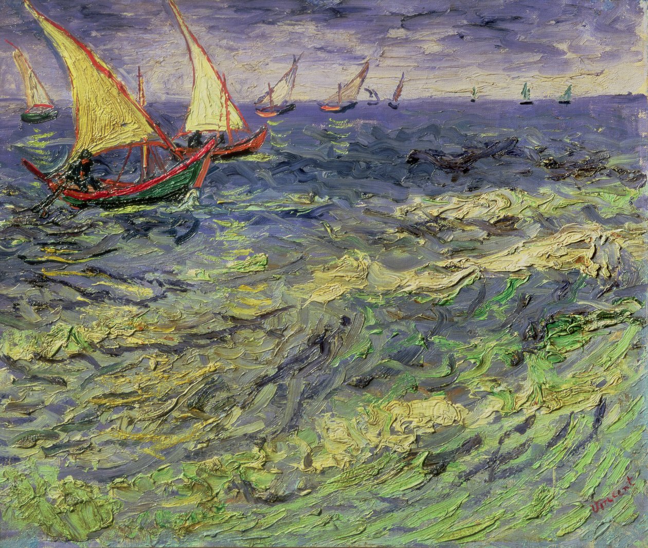 Merimaisema Saintes-Mariesissa (näkymä Välimerelle) 1888 tekijältä Vincent van Gogh