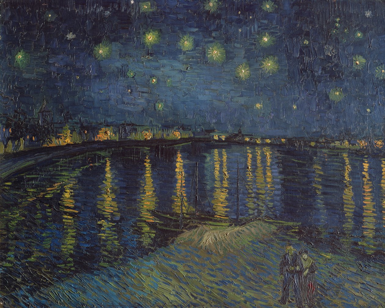 Tähtiyö Rhônen yli, 1888 tekijältä Vincent van Gogh