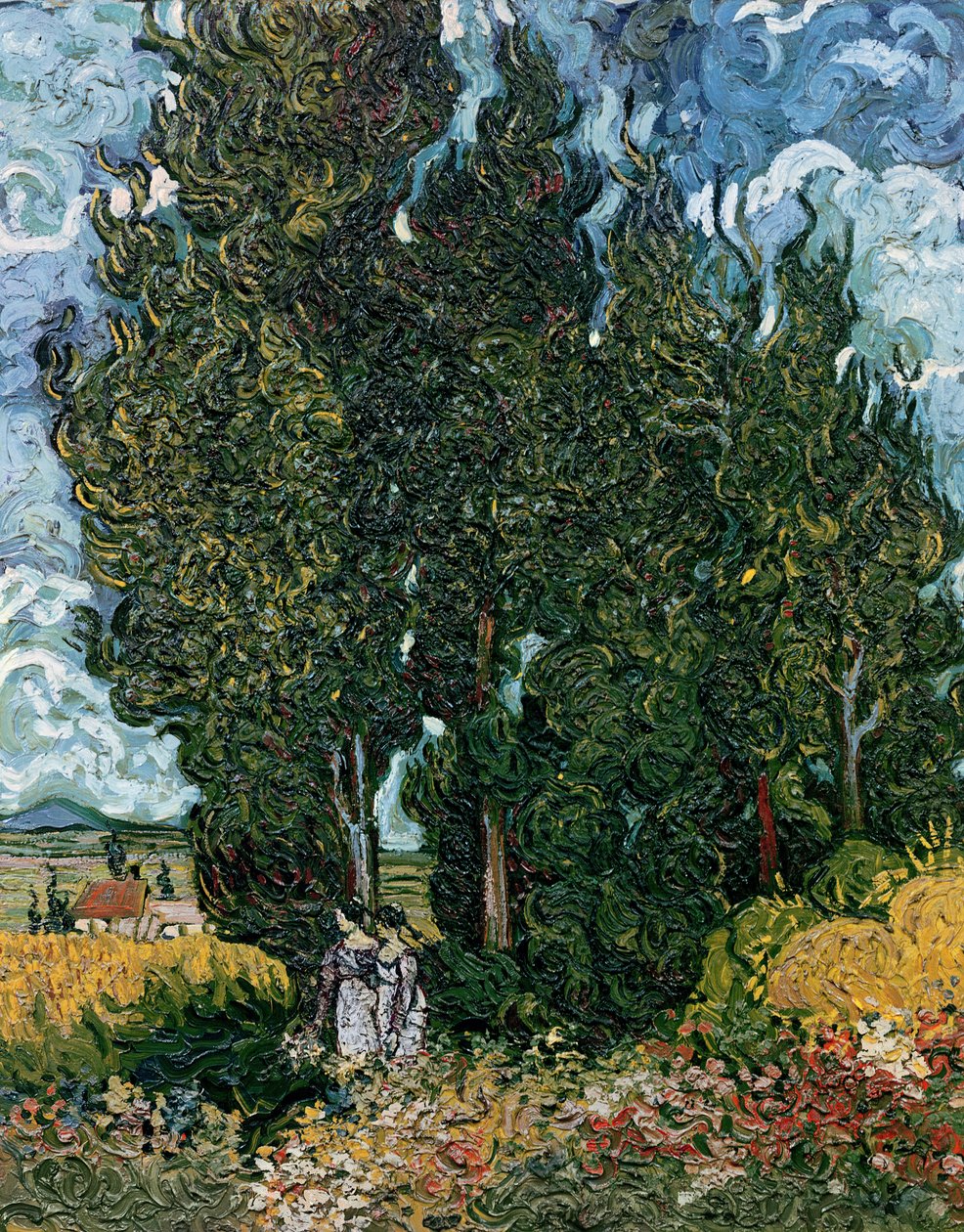 Sypressit, n. 1889-1890 tekijältä Vincent van Gogh
