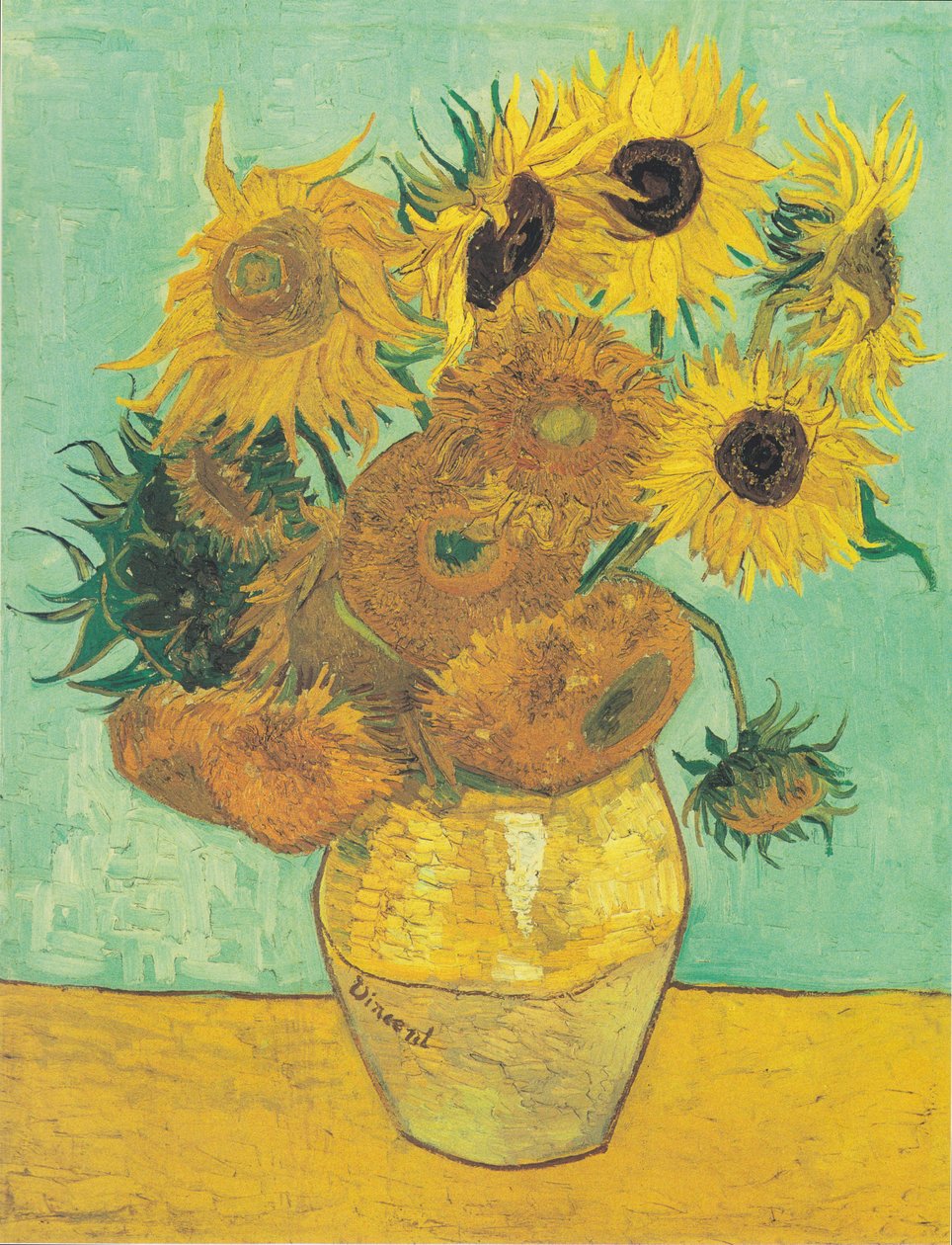 Kaksitoista auringonkukkaa maljakossa tekijältä Vincent van Gogh