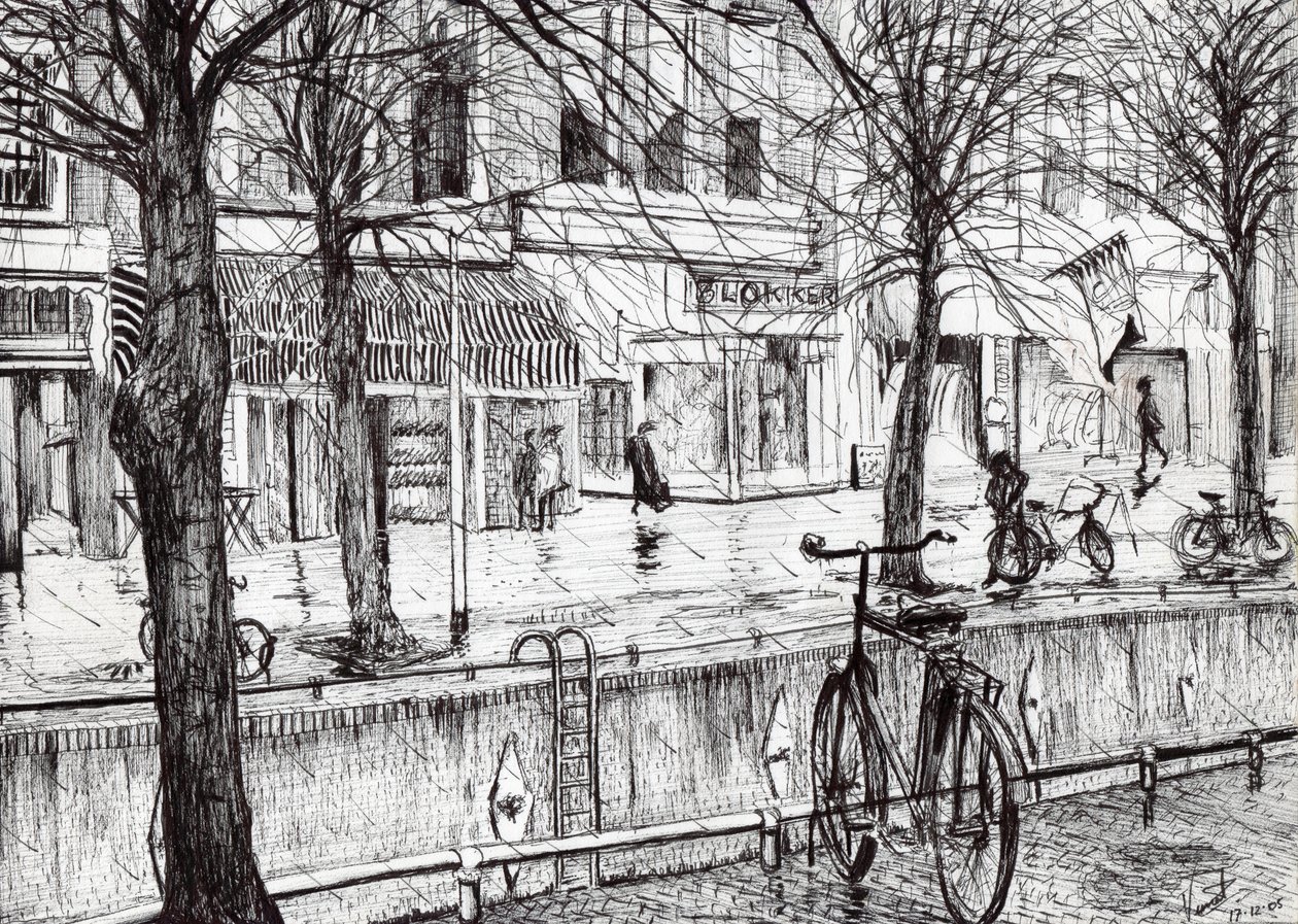 Harlingen Holland, 2005, (muste paperille) tekijältä Vincent Alexander Booth