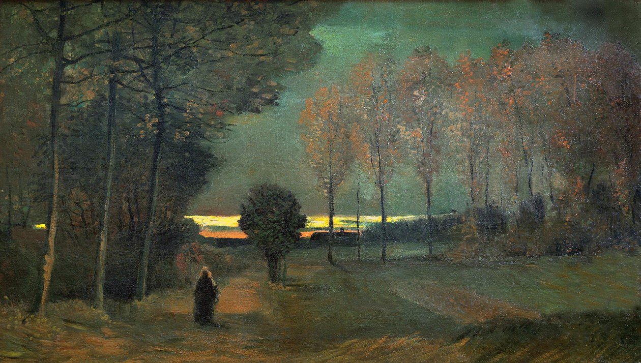 Syysmaisema illalla, 1884. tekijältä Vincent van Gogh
