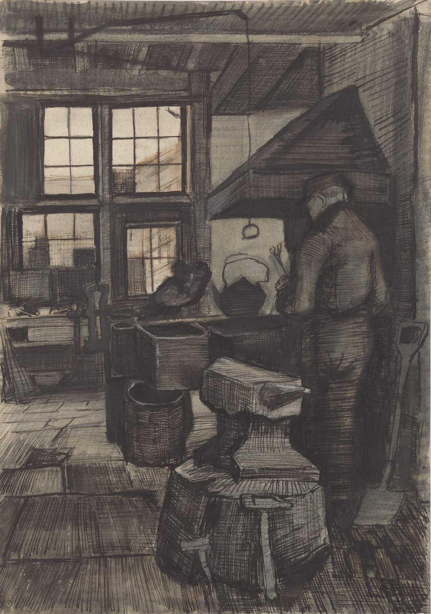 Forge, 1882. tekijältä Vincent van Gogh