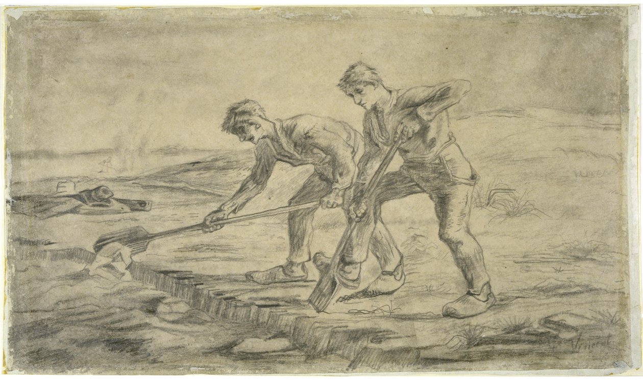 Kaivurit Milletin jälkeen, 1880. tekijältä Vincent van Gogh