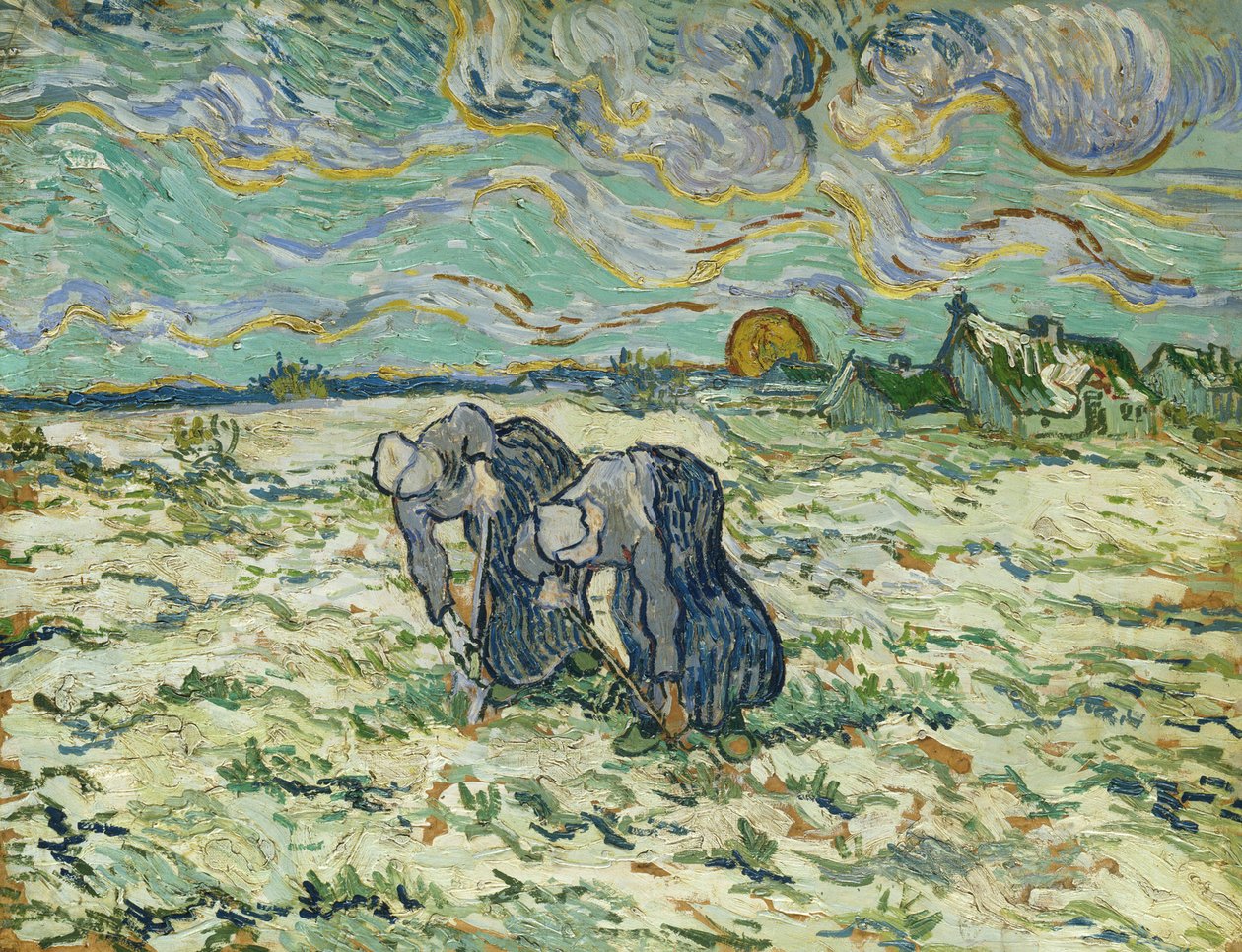 Kaksi talonpojan naista, 1890. tekijältä Vincent van Gogh