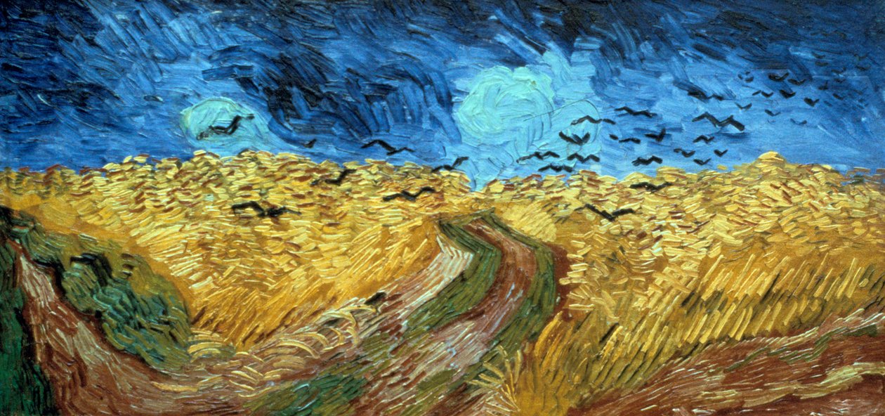 "Crows Over Wheatfield", 1890 tekijältä Vincent van Gogh