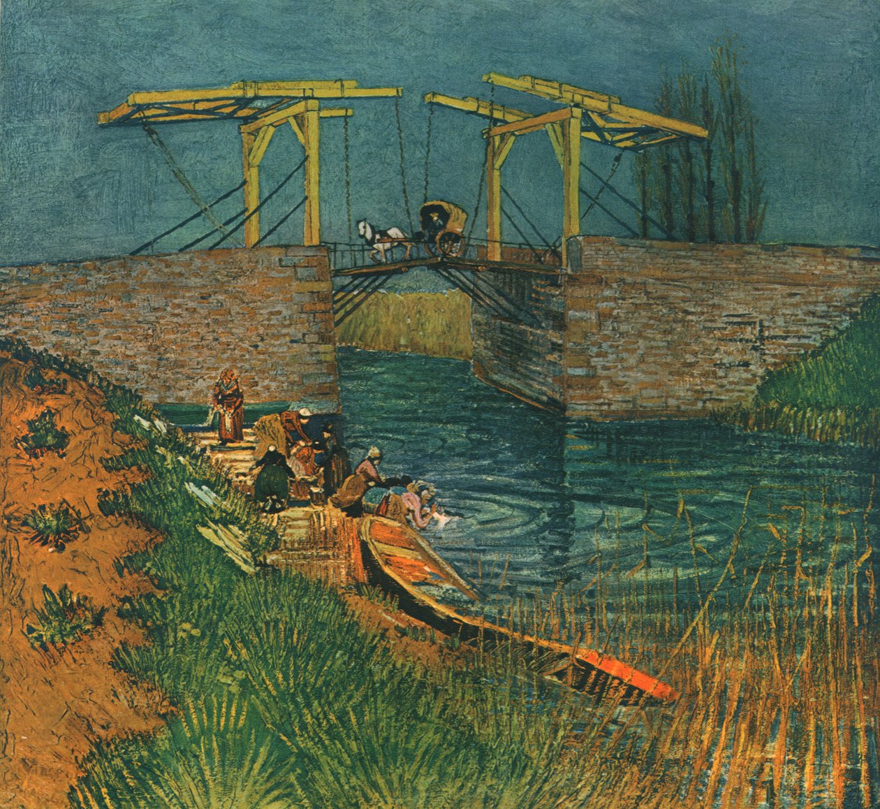 Drawbridge Arlesissa, huhtikuussa 1888, 1947. tekijältä Vincent van Gogh
