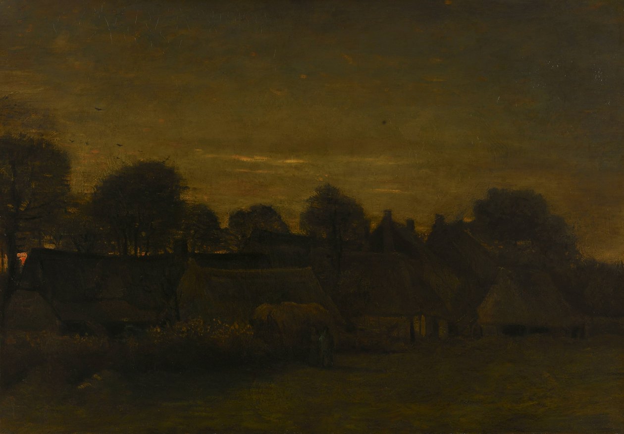 Viljelijäkylä Twilightissa tekijältä Vincent van Gogh