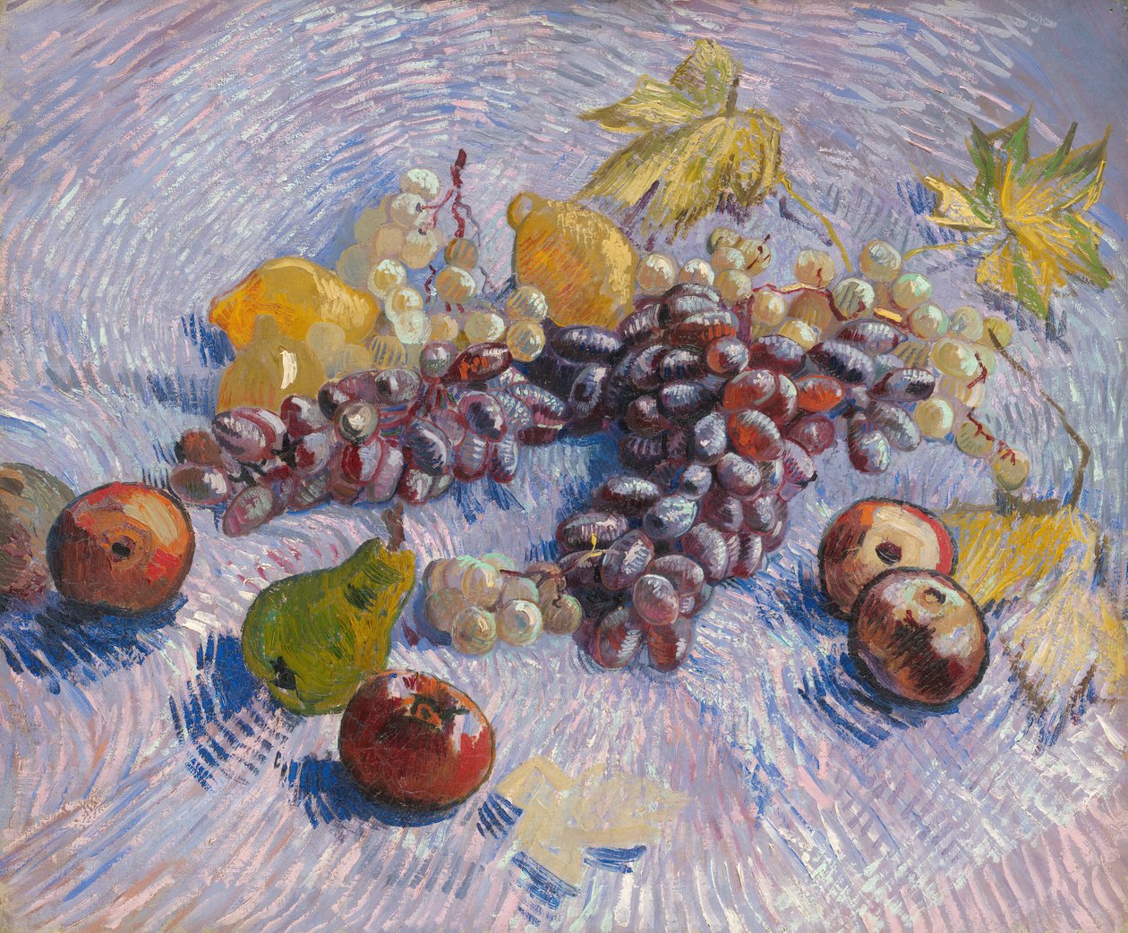 Rypäleet, sitruunat, päärynät ja omenat, 1887. tekijältä Vincent van Gogh