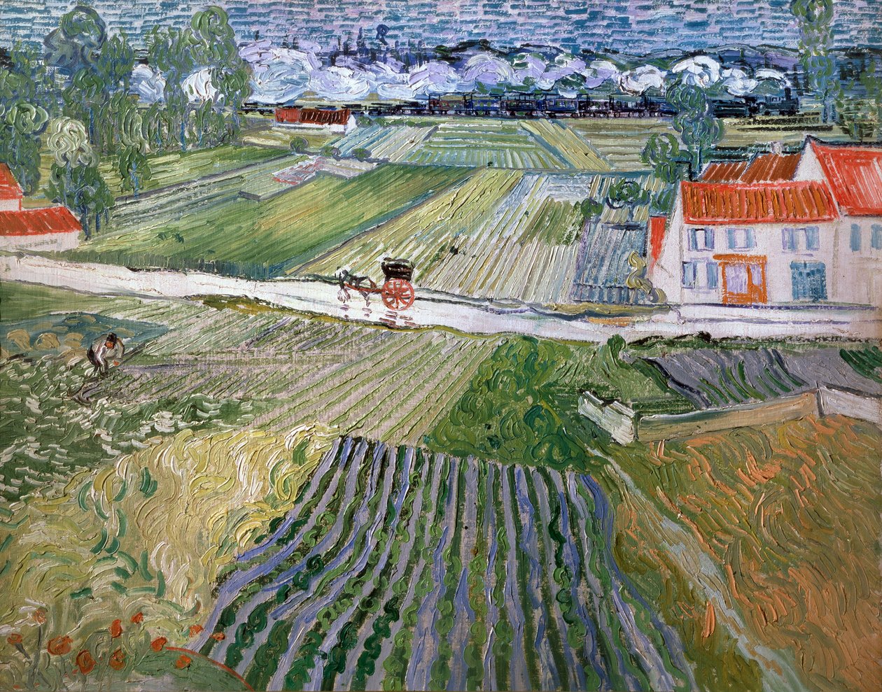 Maisema Auversissa sateen jälkeen, 1890. tekijältä Vincent van Gogh