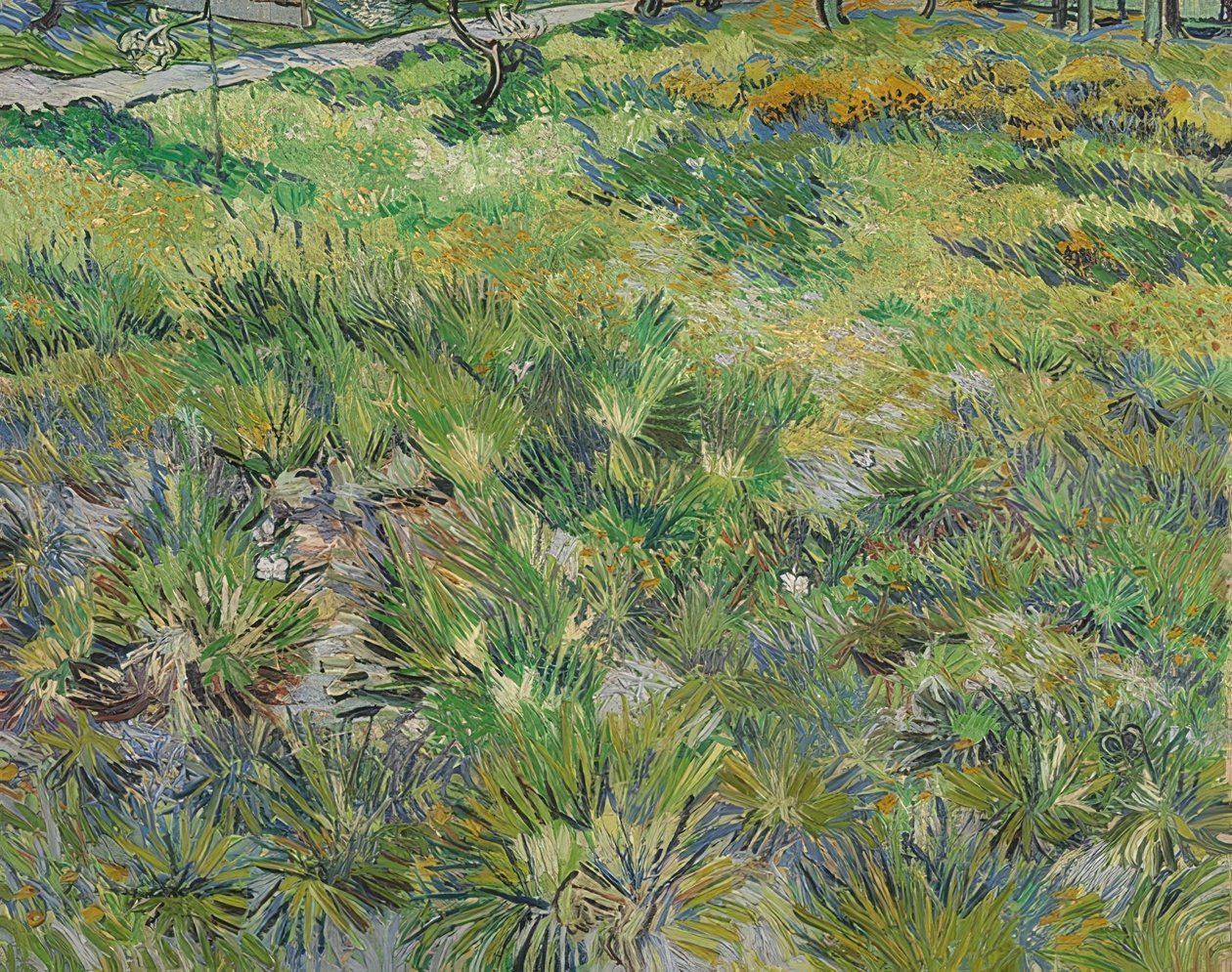 Pitkä ruoho perhosilla. 1890 tekijältä Vincent van Gogh