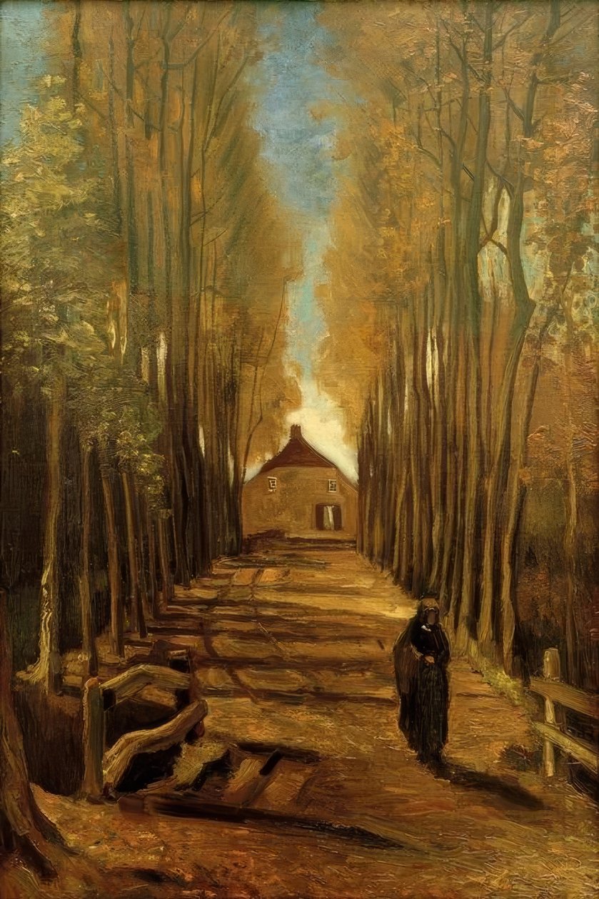 Pappelallee im Herbst tekijältä Vincent van Gogh